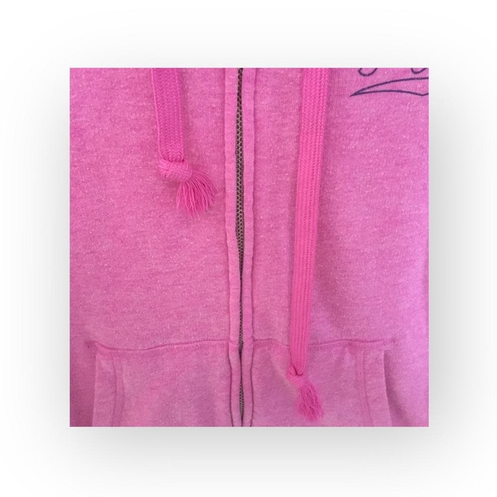new VS Pink Victoria’s Secret ❤︎ Logo Zip Hoodie Sweatshirt ❤︎ Heather Pink ❤︎ M - Picture 3 of 10